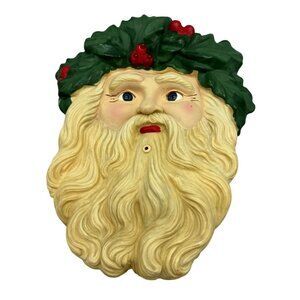 Vtg Motion Activated Santa Face Light Up Musical Talking Ho Ho Merry Christmas